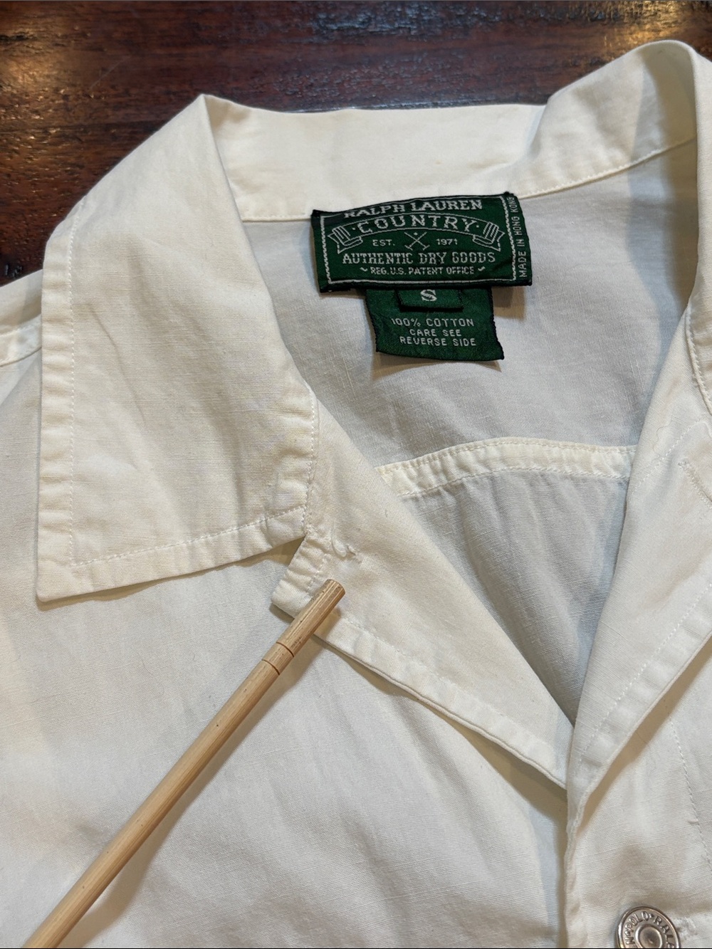 Vintage Ralph Lauren Country White Button-Up Bodysuit Top size Small *As-Is* - Picture 10 of 13